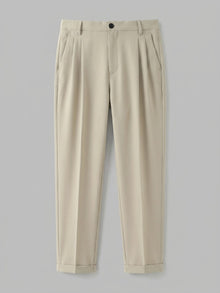 Pantalon Siena à plis pour homme, coupe fuselée