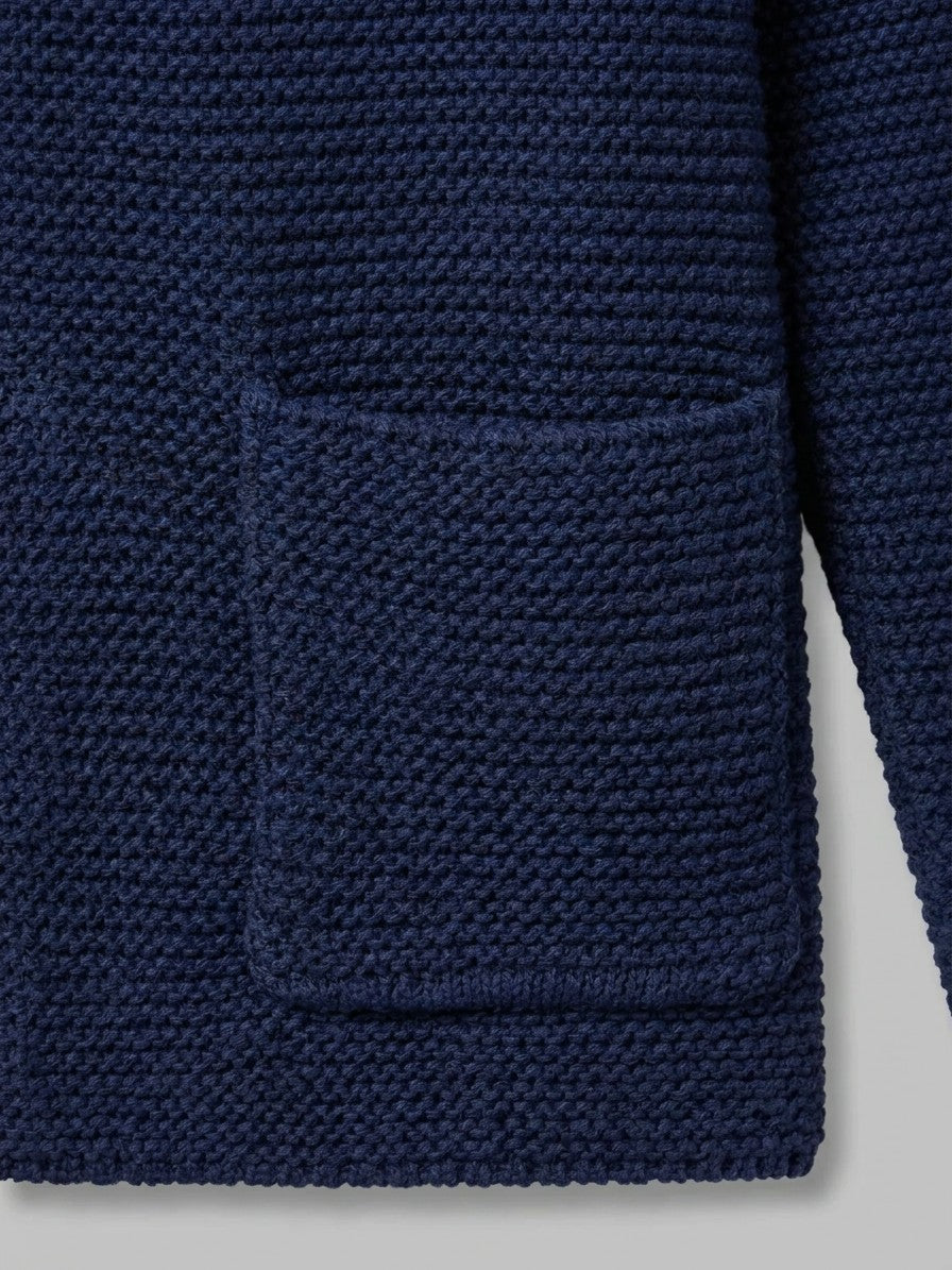 Sirmione Men's Knit Blazer — navyblue — detail-alt