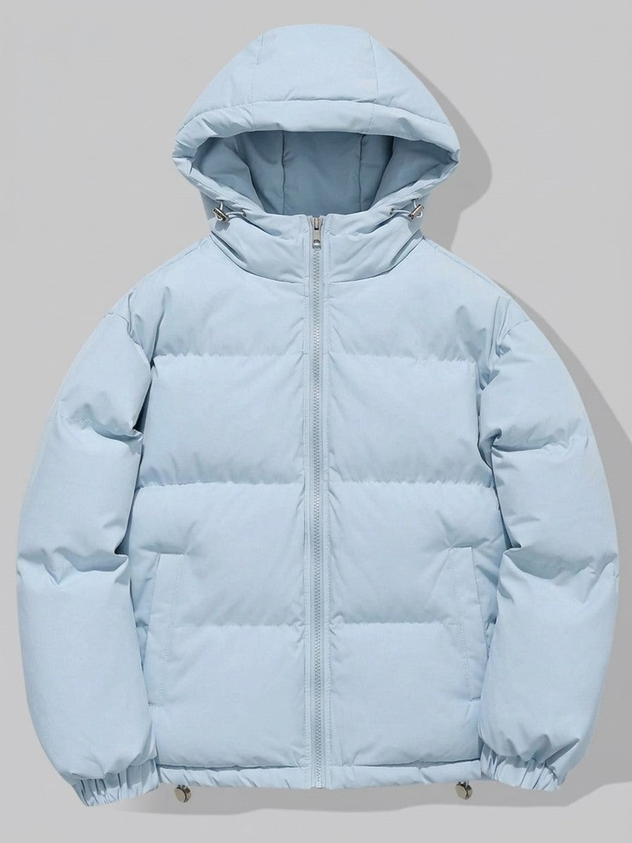 Soave Men's Wide-Channel Hooded Puffer Jacket — lightblue — packshot