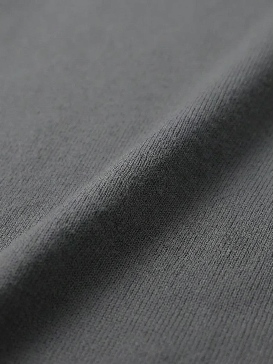 Sondrio Men's Quarter-Zip Stretch Knit Top — darkgray — detail