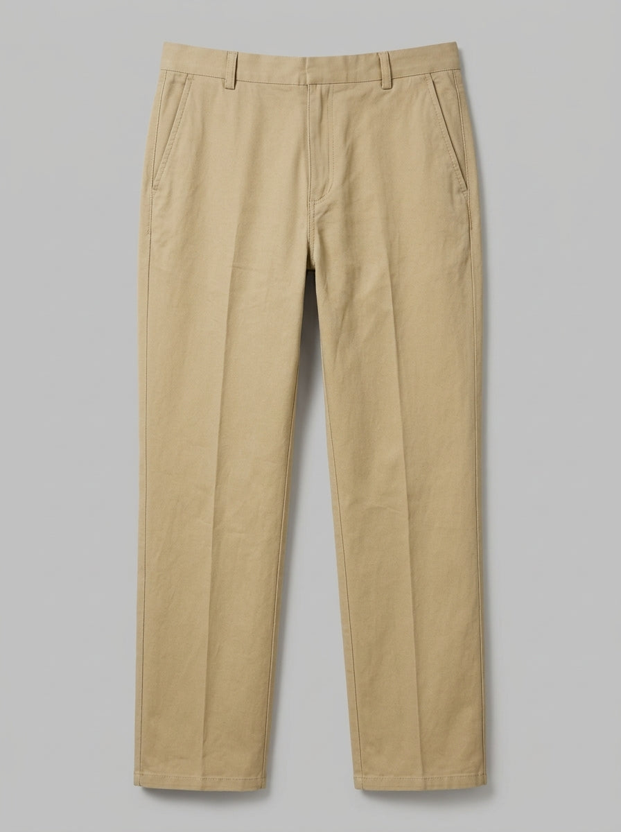 Sorano Men's Straight-Fit Pocketed Trousers — beige — packshot