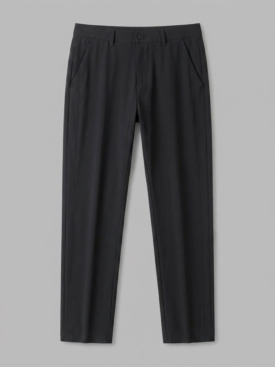 Soren Men's Pocketed Tapered Trousers — black — packshot