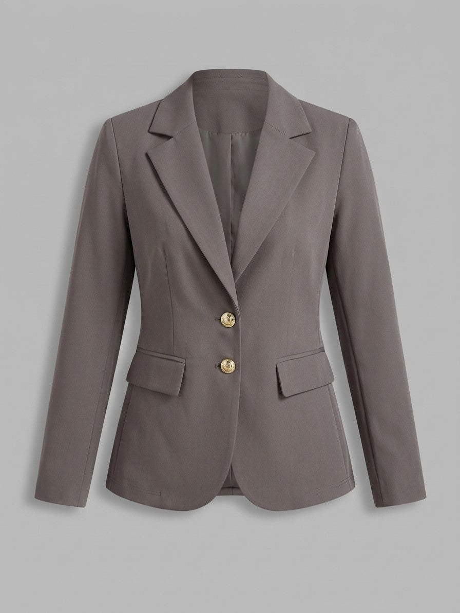 Sperlonga Women's Two-Button Fitted Blazer — gray — packshot