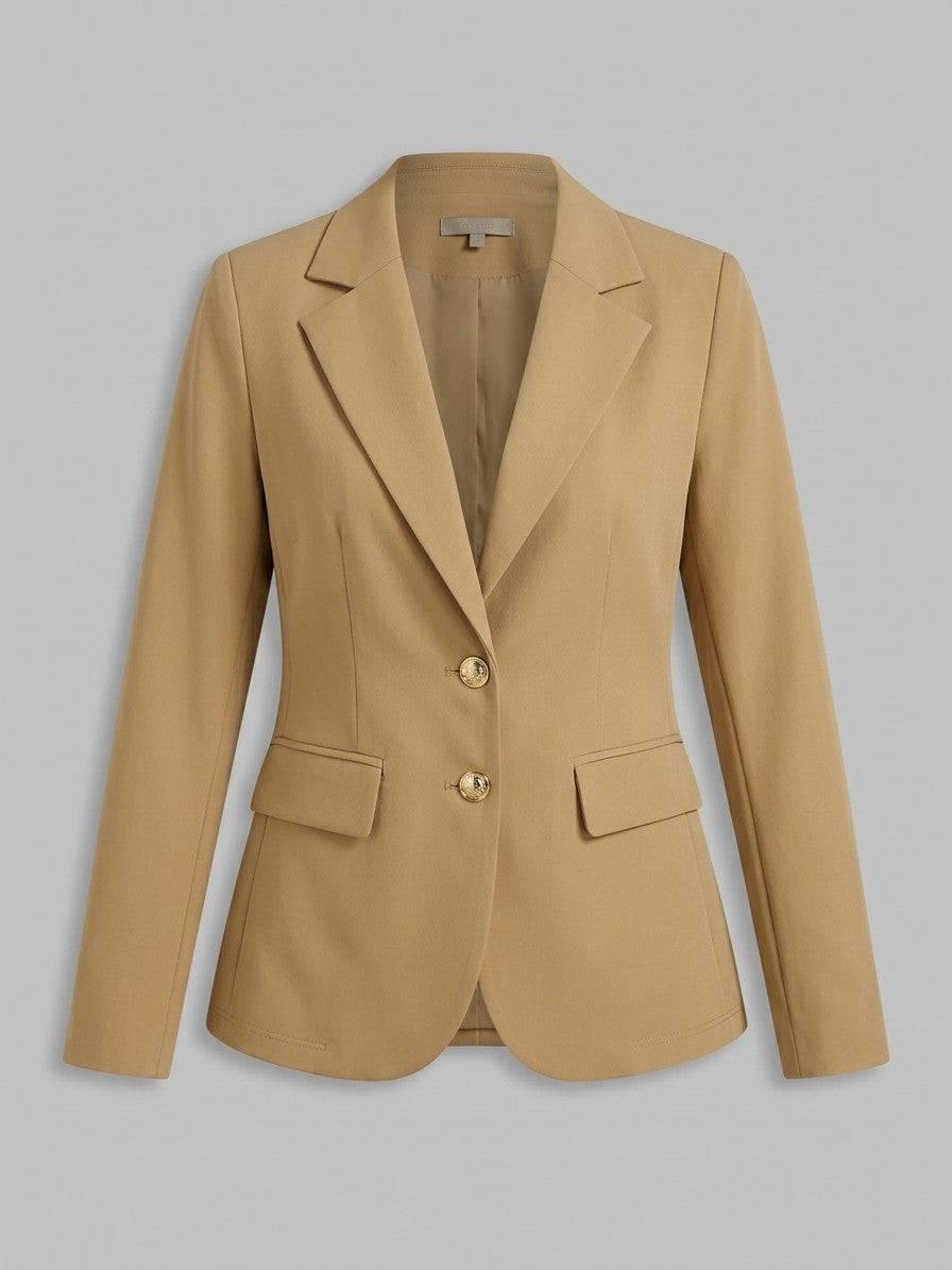 Sperlonga Women's Two-Button Fitted Blazer — khakicolor — packshot