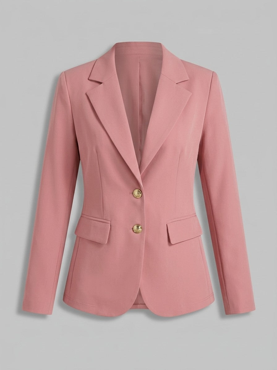 Sperlonga Women's Two-Button Fitted Blazer — pink — packshot