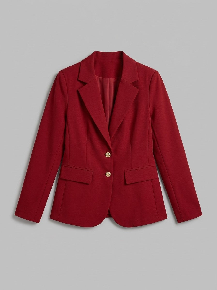 Sperlonga Women's Two-Button Fitted Blazer — red — packshot
