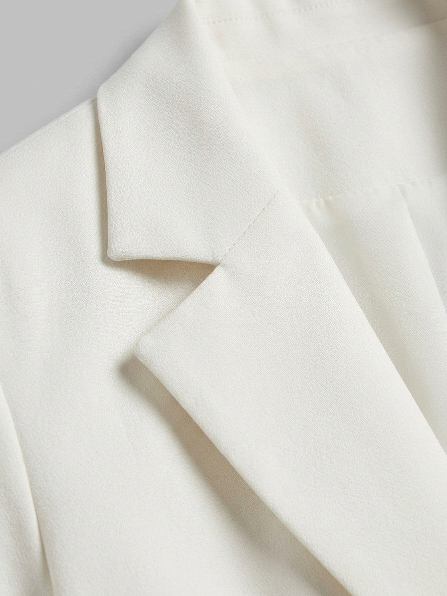 Sperlonga Women's Two-Button Fitted Blazer — white — detail-2