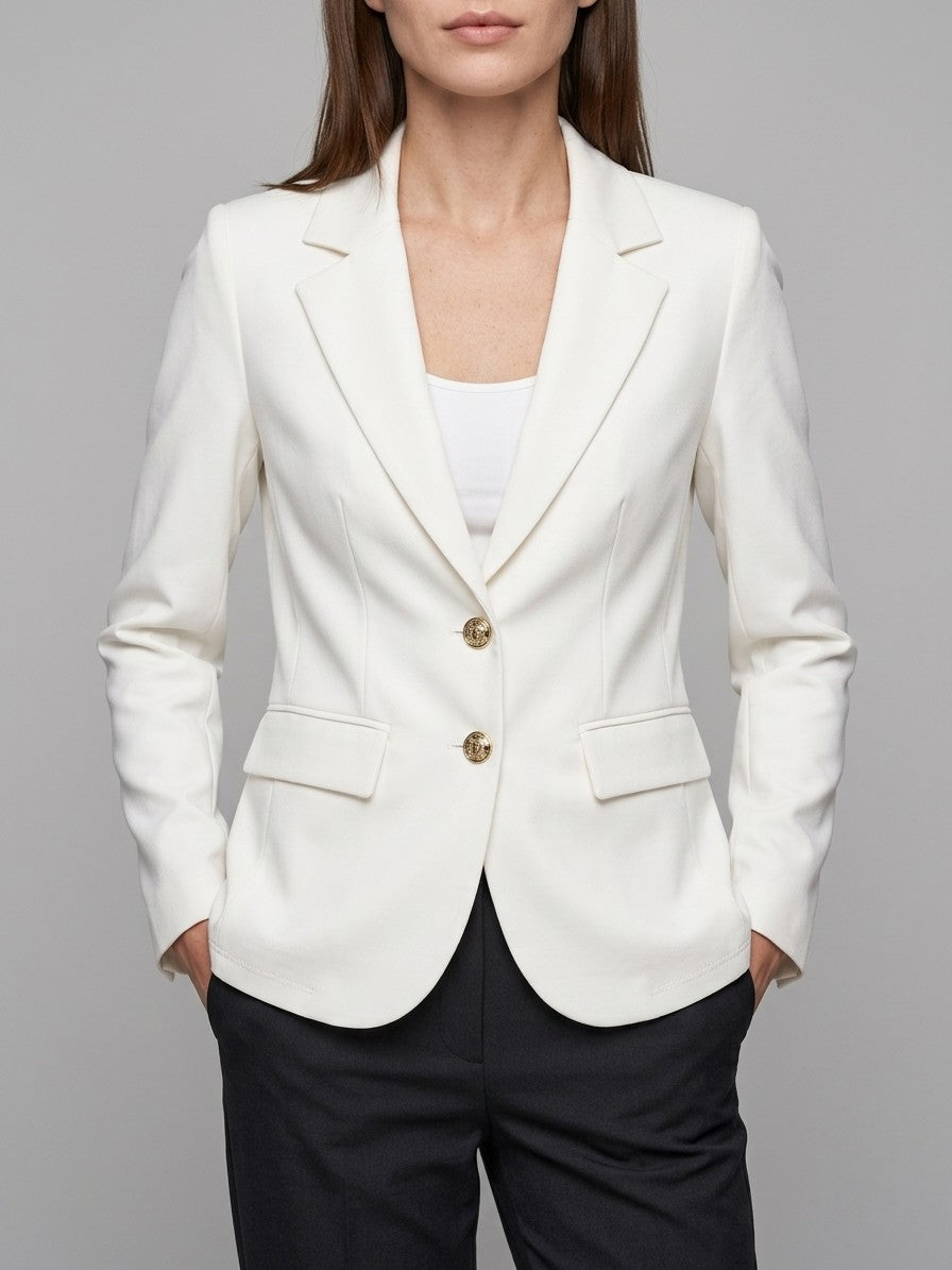 Sperlonga Women's Two-Button Fitted Blazer — white — front