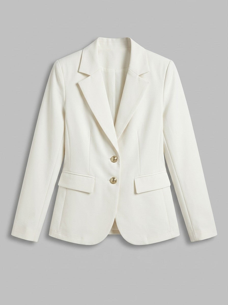 Sperlonga Women's Two-Button Fitted Blazer — white — packshot