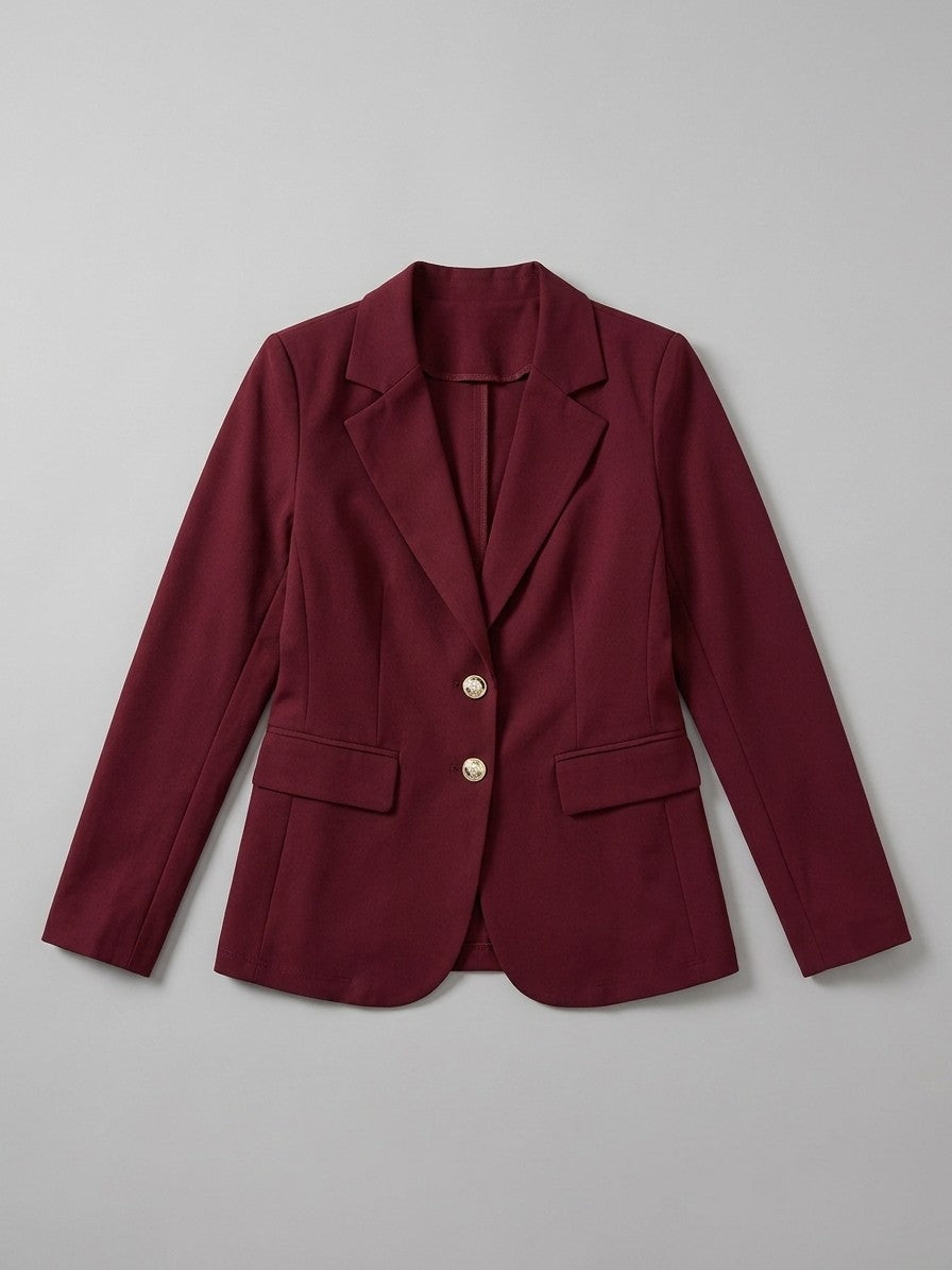 Sperlonga Women's Two-Button Fitted Blazer — winered — packshot