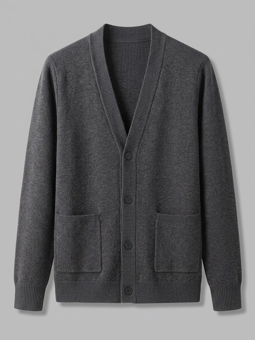Spoleto Men's Knit Blazer-Cardigan — darkgray — packshot