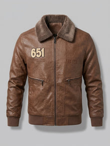Stilo Men's Fur-Collar Aviator Jacket