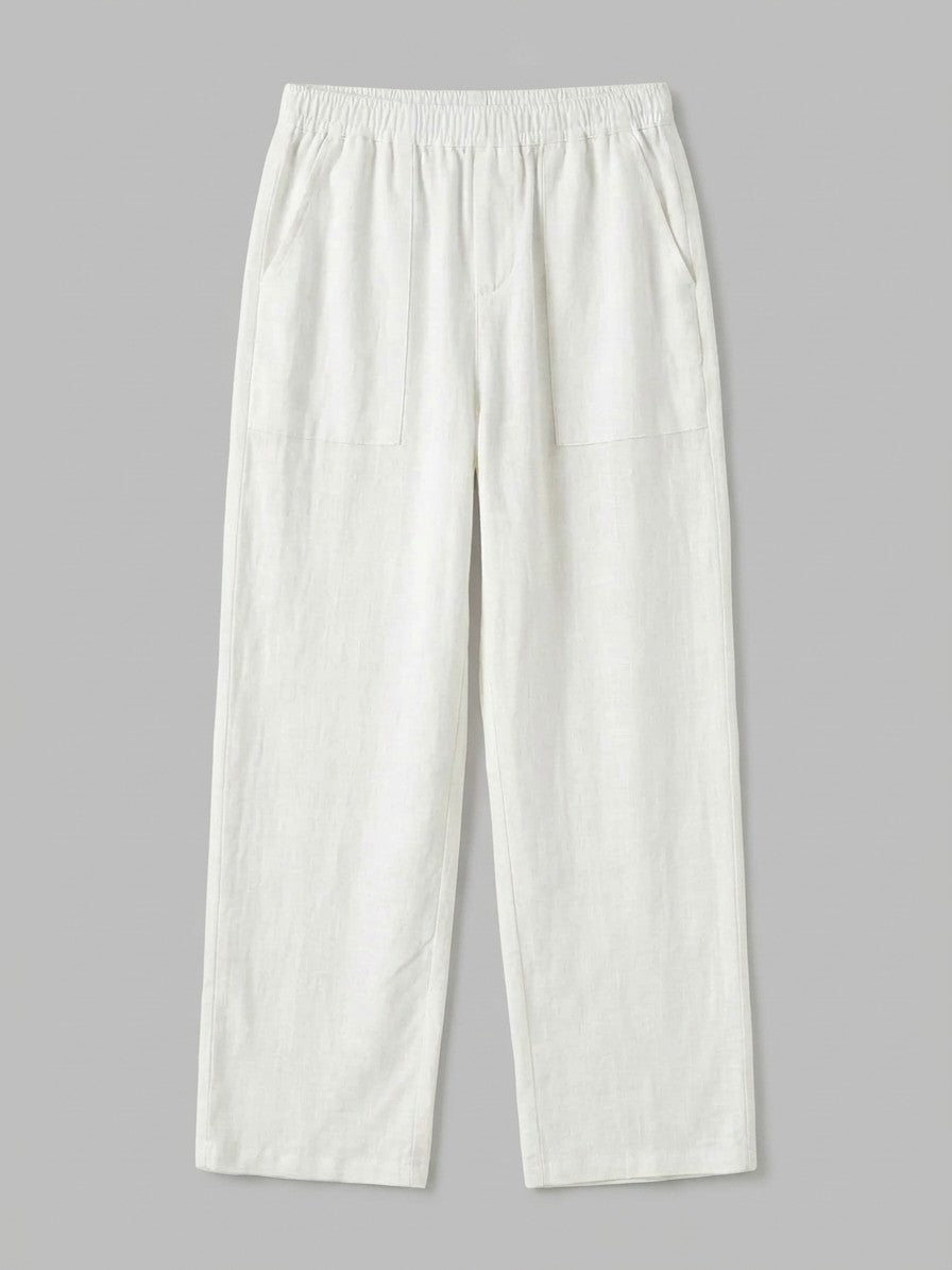 Tavira Men's Flax-Cotton Pants — ivorywhite — packshot