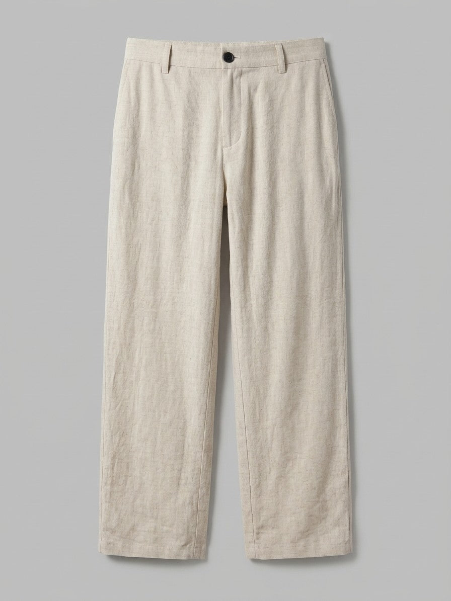 Tavira Men's Flax-Cotton Pants — naturalbeige — packshot