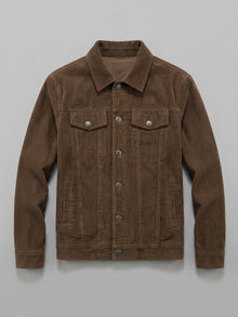 Tempio Men's Button-Front Corduroy Trucker Jacket