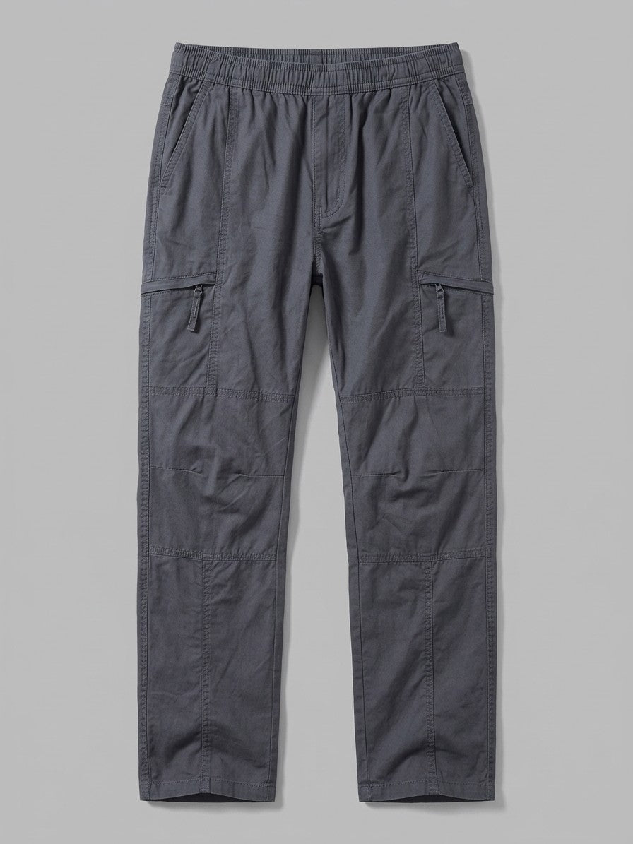 Teramo Men's Six-Pocket Straight Cargo Pants — charcoal — packshot