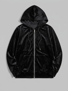 Terracina Women's Velvet Zip-Up Hoodie