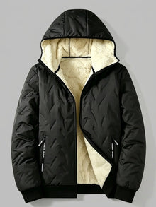 Tolmezzo Men's Sherpa-Lined Quilted Hooded Jacket