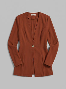 Torgiano Women's Collarless One-Button Blazer