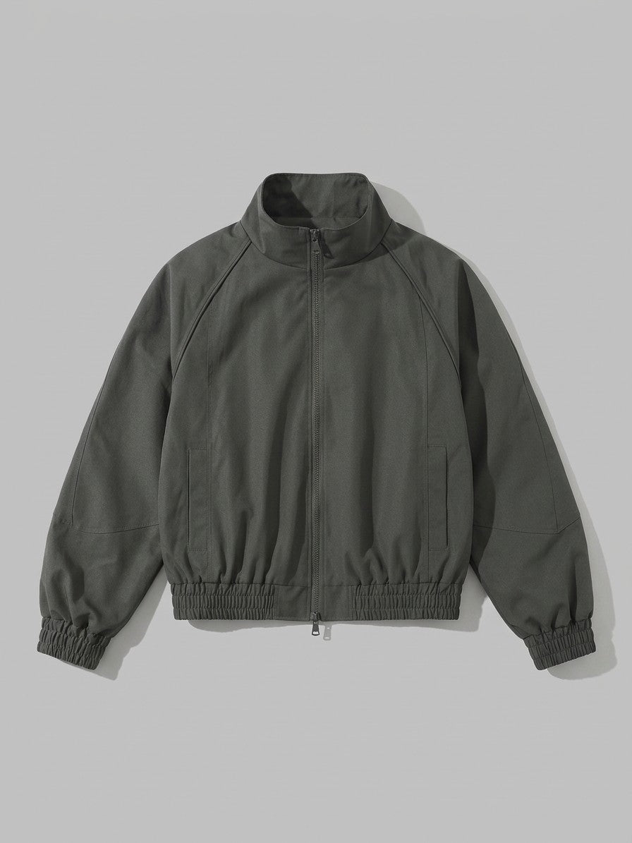 Tradate Men's Cropped High-Collar Bomber Jacket — charcoalgrey — packshot