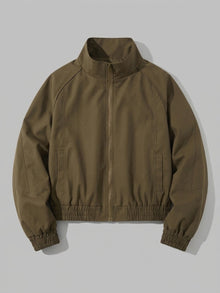 Tradate Men's Cropped High-Collar Bomber Jacket