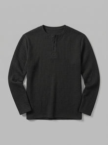 Trento quiltet henley-skjorte til herre