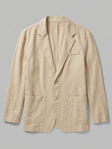 Trezzo Men's Patch-Pocket Cotton-Linen Blazer