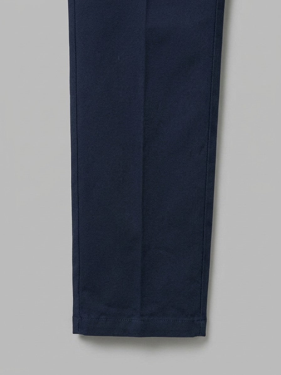 Varenno Men's Straight Fit Pocketed Trousers — navyblue — detail-2