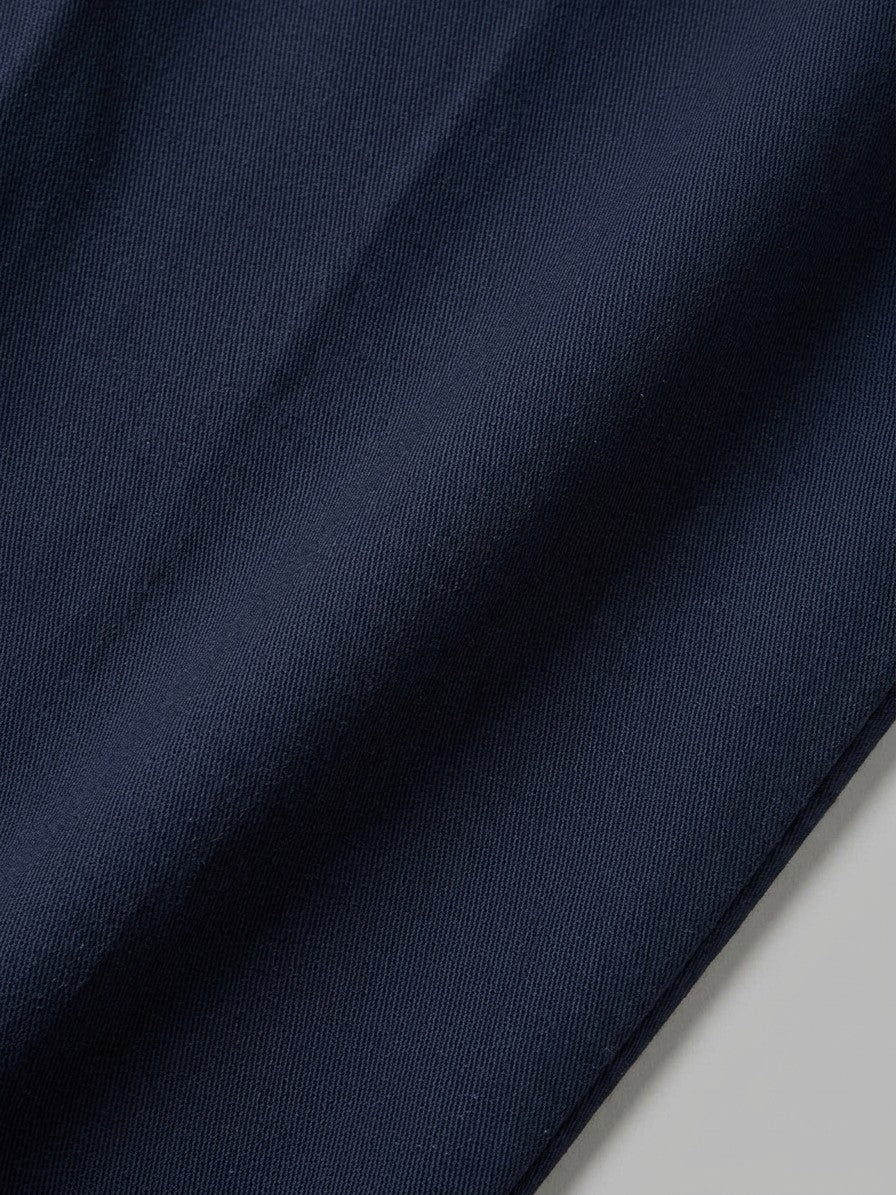 Varenno Men's Straight Fit Pocketed Trousers — navyblue — detail