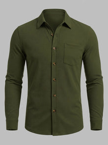 Verona Men's Ribbed Button-Up Shirt