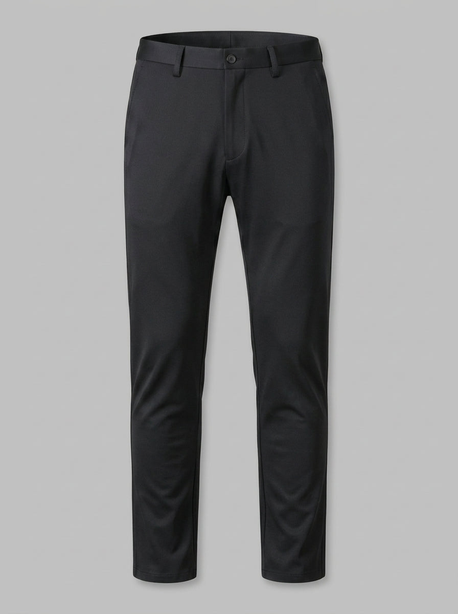 Verona Men's Stretch Tailored Trousers — black — packshot