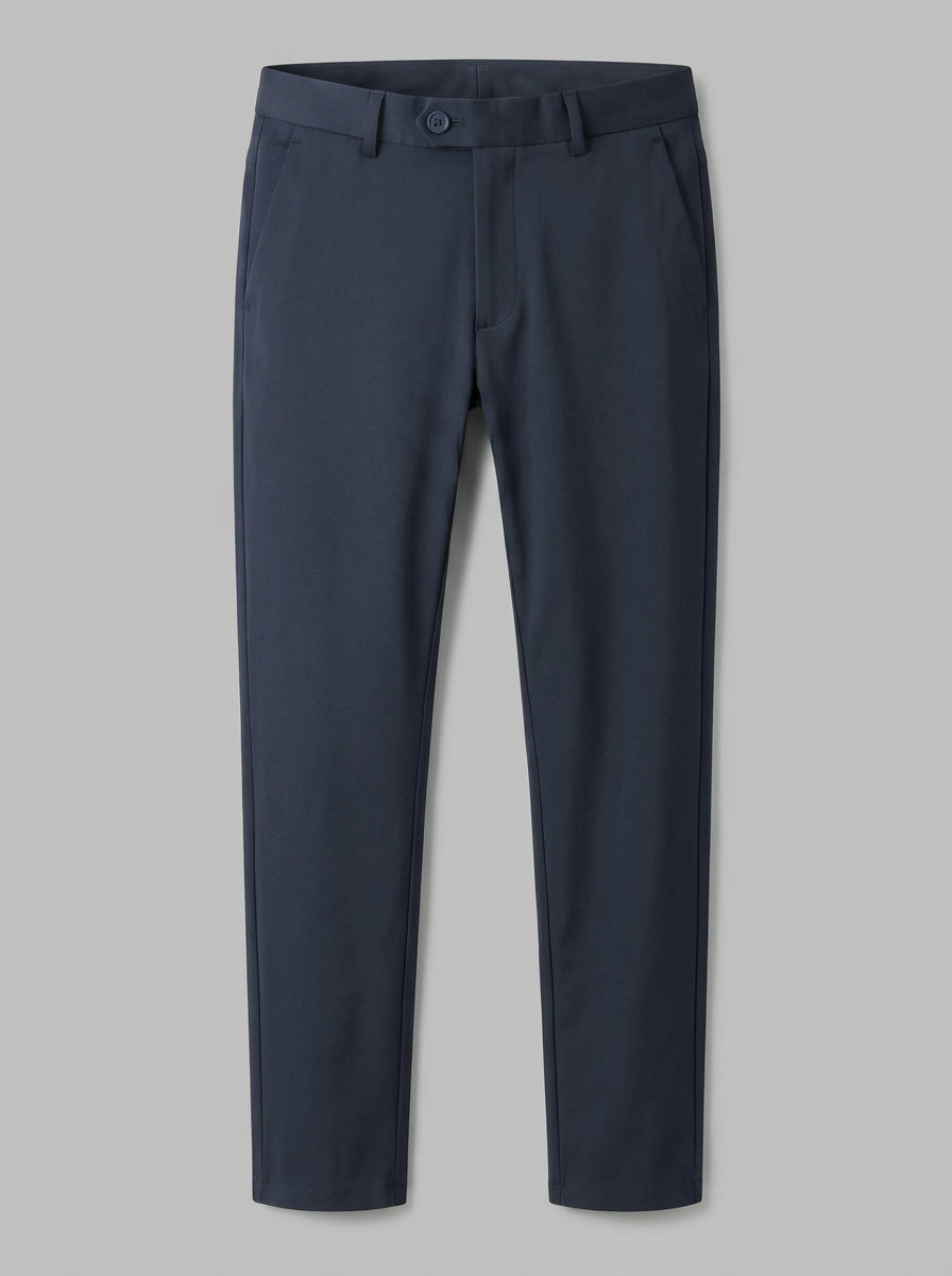 Verona Men's Stretch Tailored Trousers — navyblue — packshot