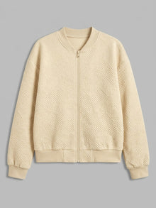 Viareggio Women's Jacquard Zip Bomber Jacket