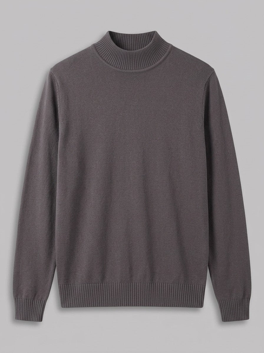 Vicenza Men's Mock Neck Knit Top — darkgray — packshot