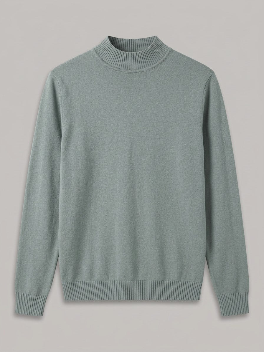 Vicenza Men's Mock Neck Knit Top — grassgreen — packshot