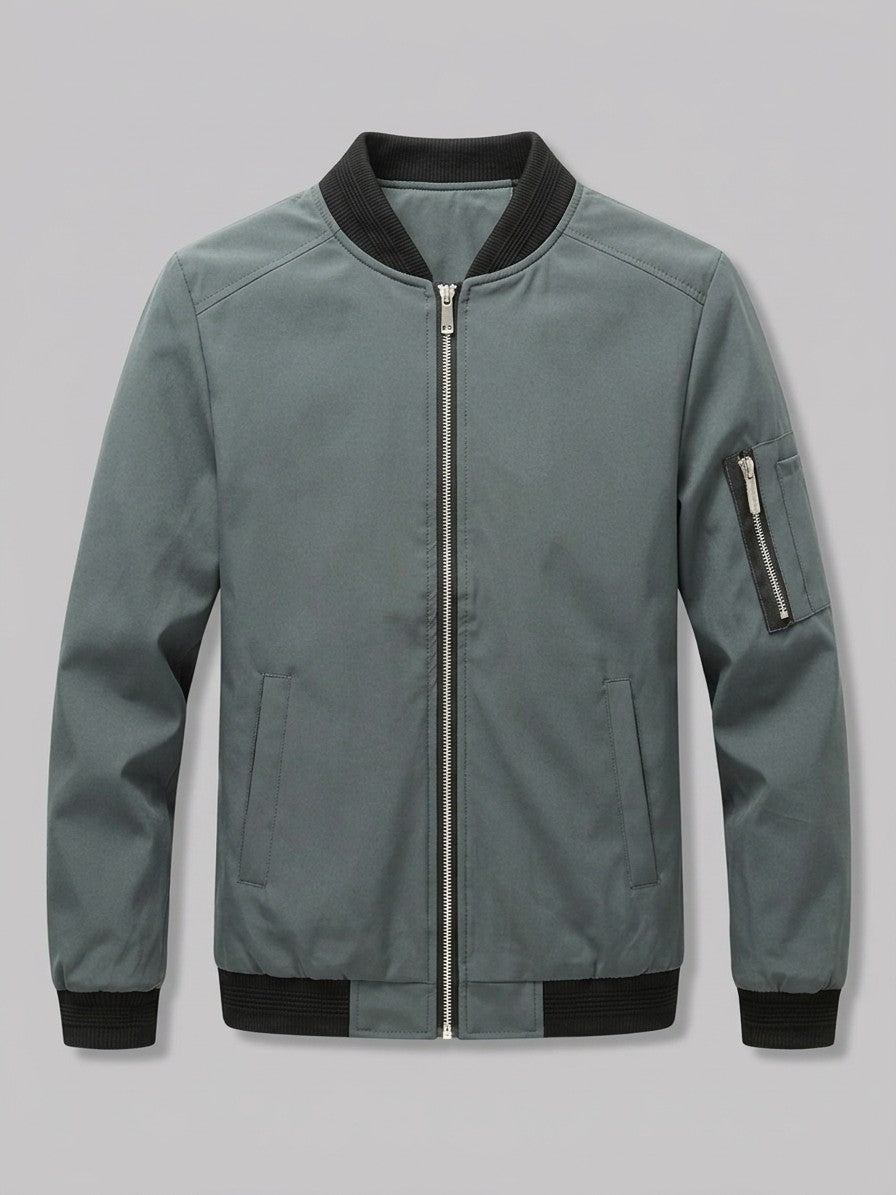 Vieste Men's Lightweight Bomber Jacket — gray — packshot