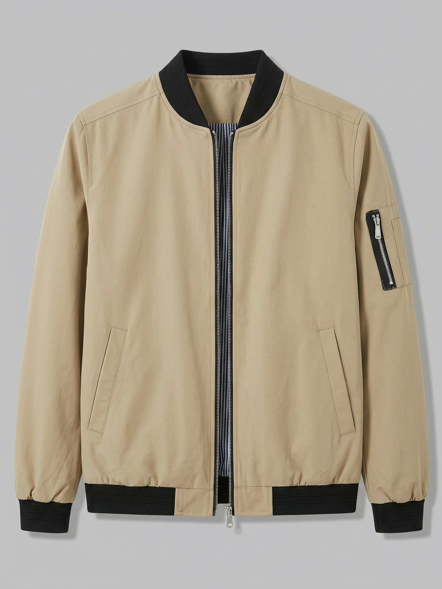 Vieste Men's Lightweight Bomber Jacket — khaki — packshot