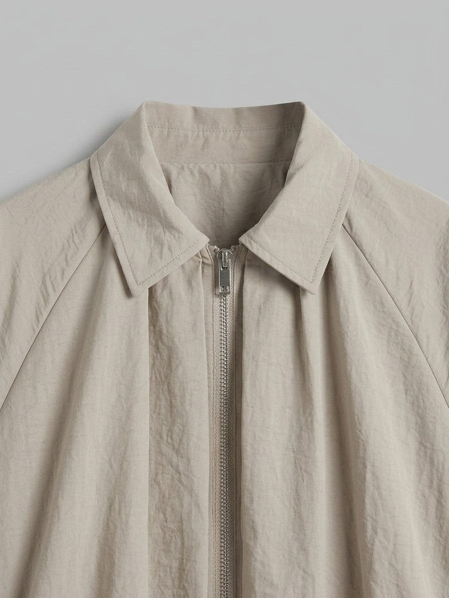 Vietri Women's Oversized Batwing Bomber — stone — detail-2