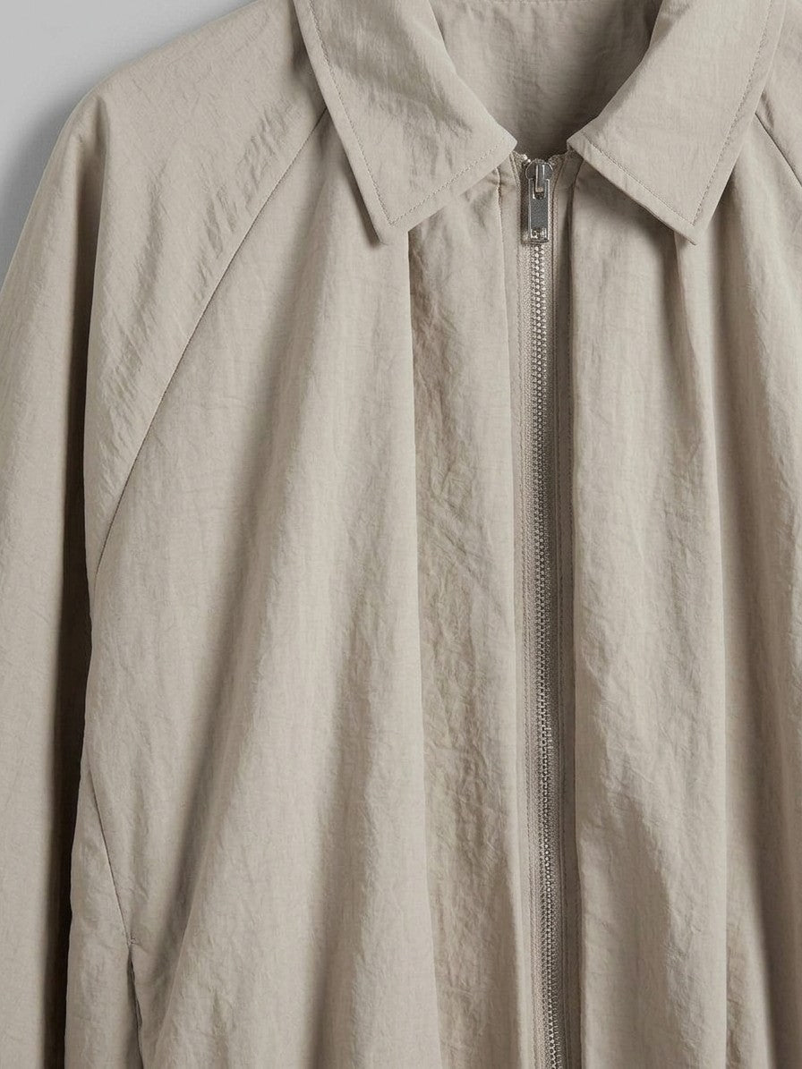 Vietri Women's Oversized Batwing Bomber — stone — detail
