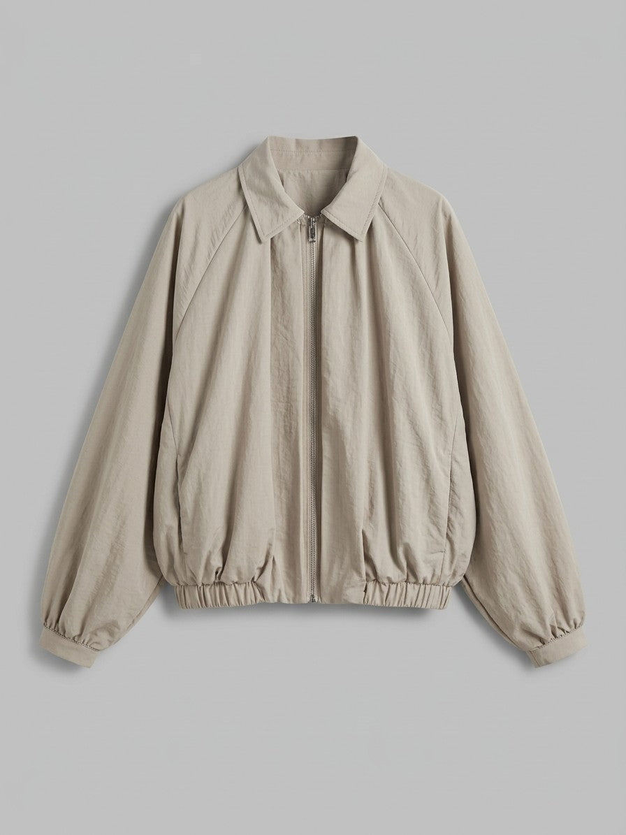 Vietri Women's Oversized Batwing Bomber — stone — packshot