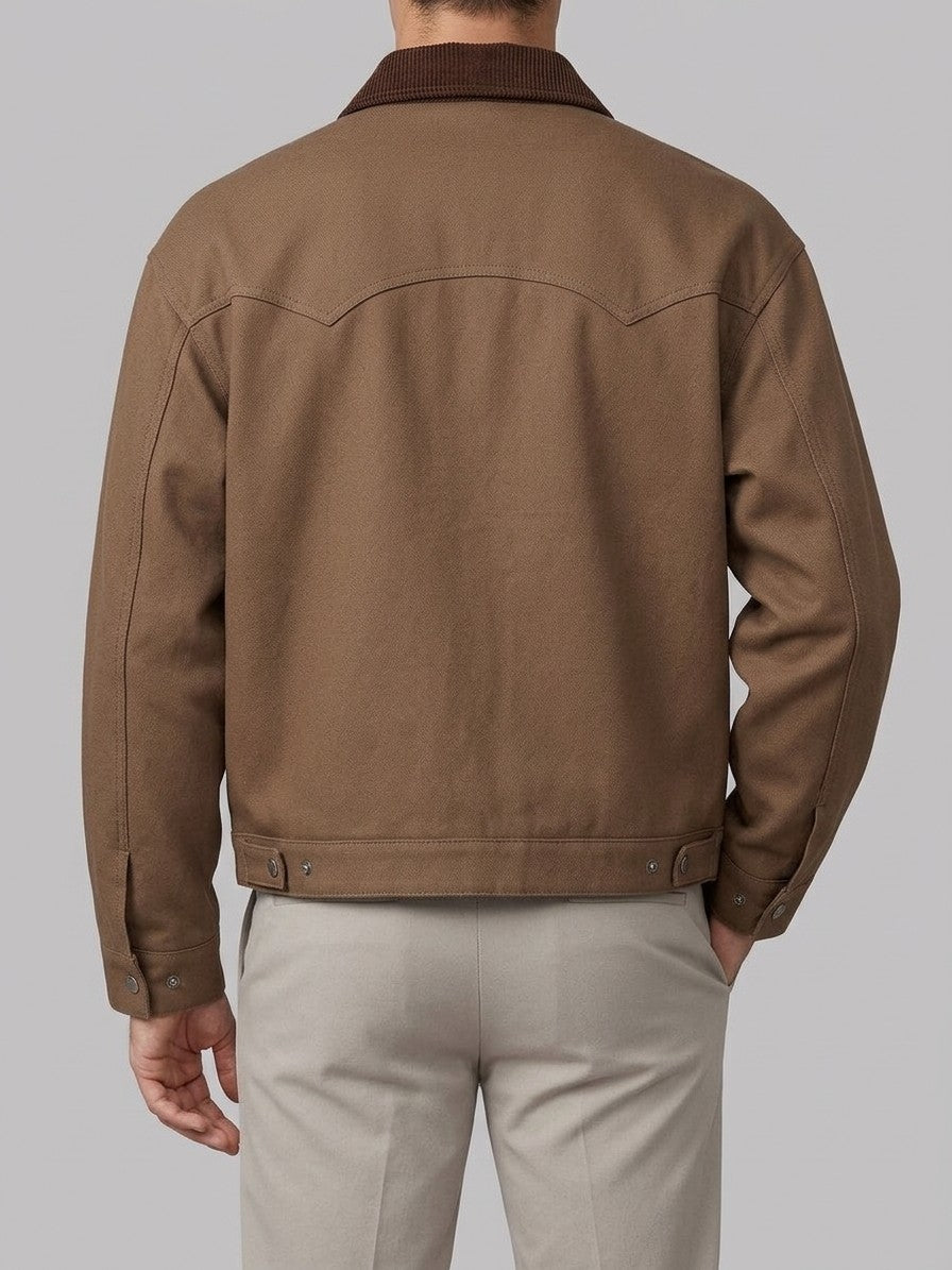 Viggiano Men's Western Yoke Work Jacket — tobacco — back