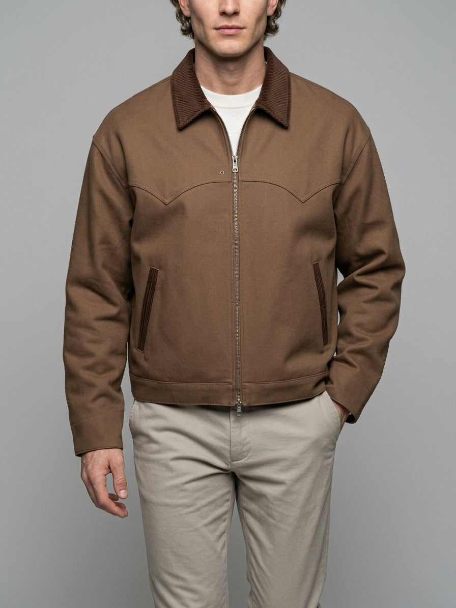 Viggiano Men's Western Yoke Work Jacket — tobacco — front