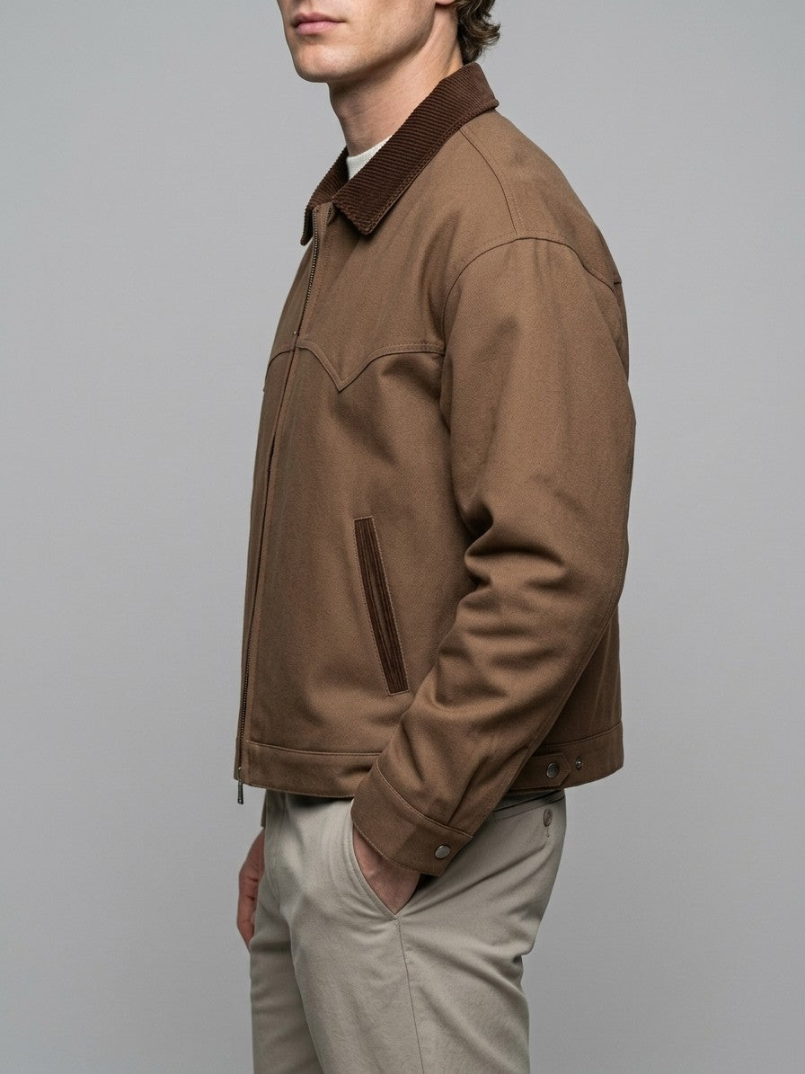 Viggiano Men's Western Yoke Work Jacket — tobacco — side