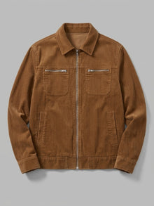 Vimercate Men's Zip-Pocket Corduroy Jacket