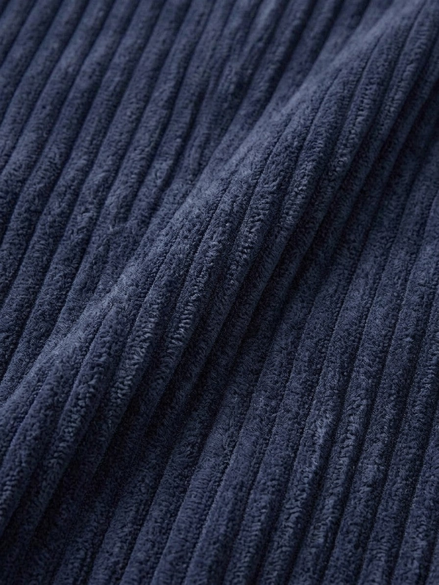 Vinci Men's Wide-Wale Corduroy Shirt Jacket — darkblue — detail