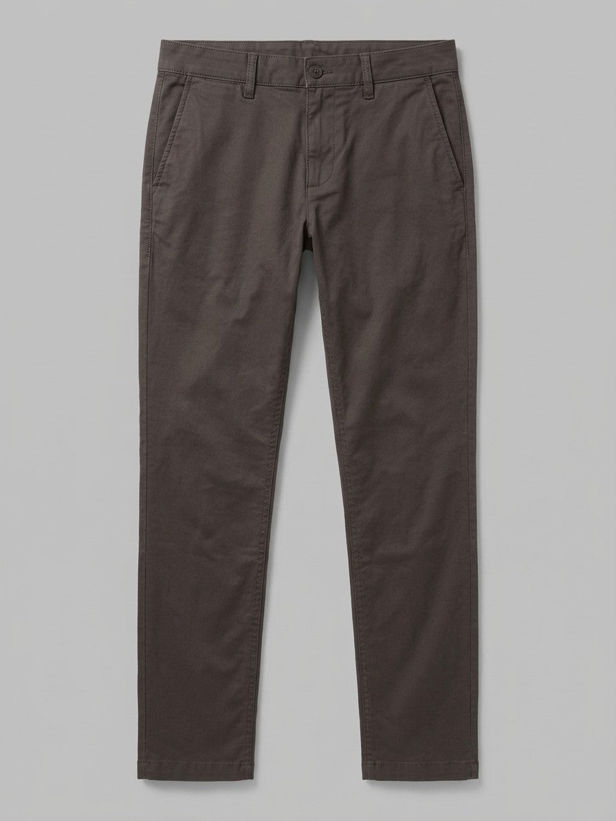 Voghera Men's Slim-Fit Stretch Cotton Chinos — espressobrown — packshot
