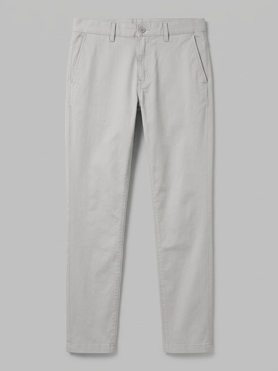 Voghera Men's Slim-Fit Stretch Cotton Chinos — lightgray — packshot