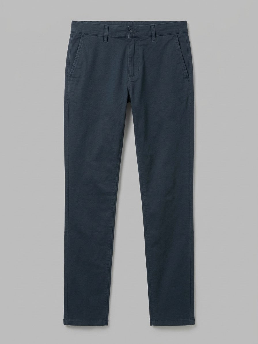 Voghera Men's Slim-Fit Stretch Cotton Chinos — navyblue — packshot