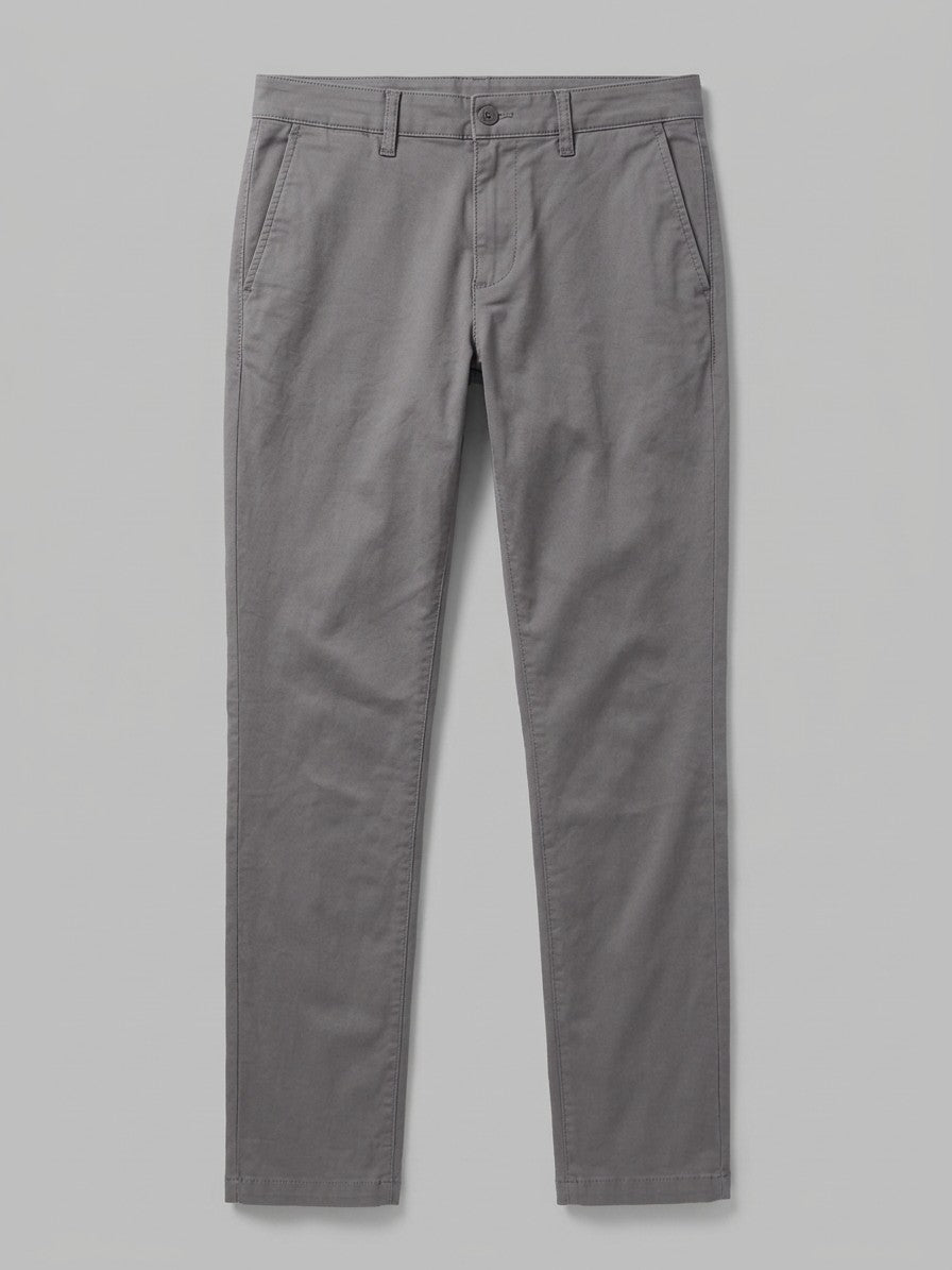 Voghera Men's Slim-Fit Stretch Cotton Chinos — slategray — packshot
