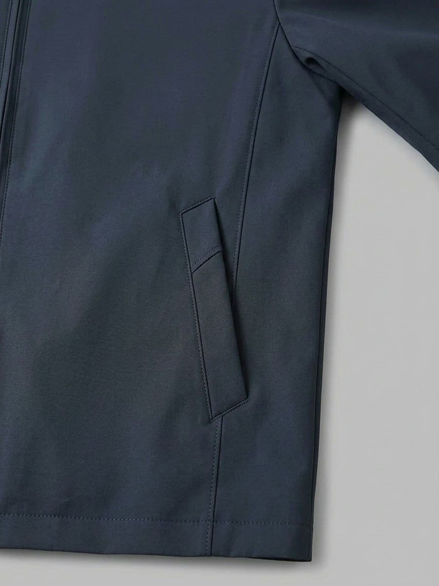 Volterra Men's Collared Zip Jacket — navyblue — detail-alt